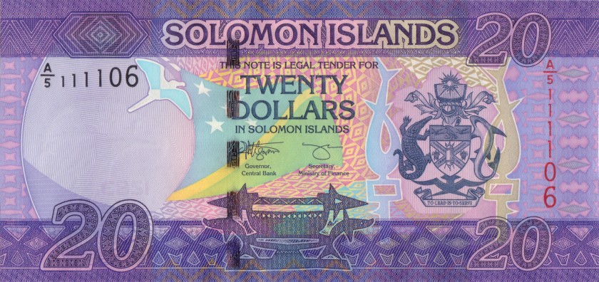Solomon Islands P34b 20 Dollars 2017 UNC
