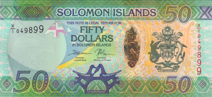 Solomon Islands P35(2) REPLACEMENT 50 Dollars 2017 UNC