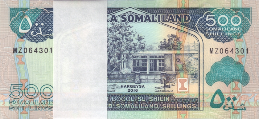 Somaliland P6i 500 Somaliland Shillings 2016 Bundle 100 pcs UNC