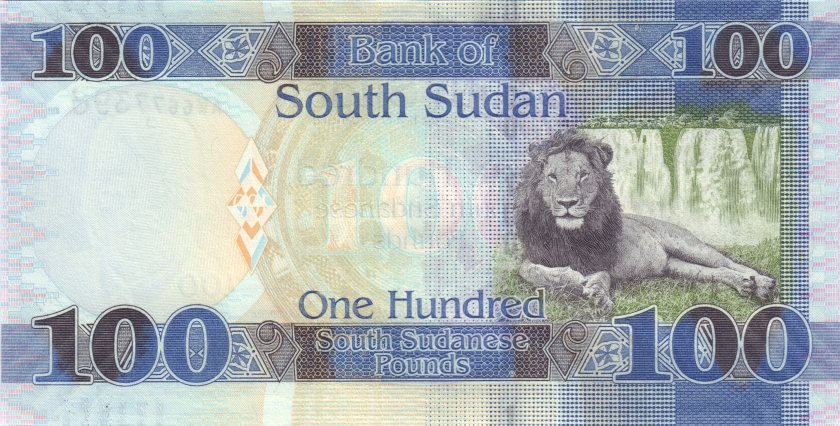 South Sudan P15d 100 South Sudanese Pounds 2019 UNC