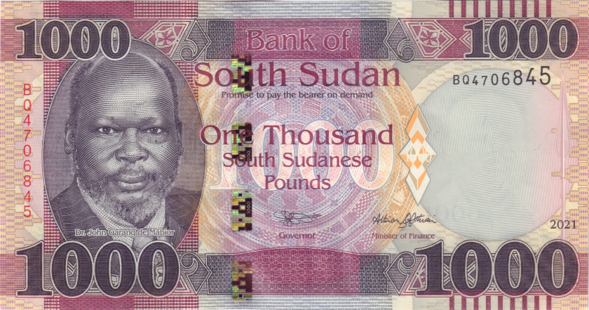 South Sudan P-W17 1.000 South Sudanese Pounds 2021 UNC