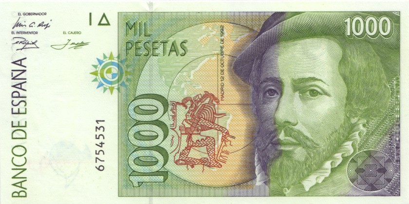 Spain P163 1.000 Pesetas 1992 UNC