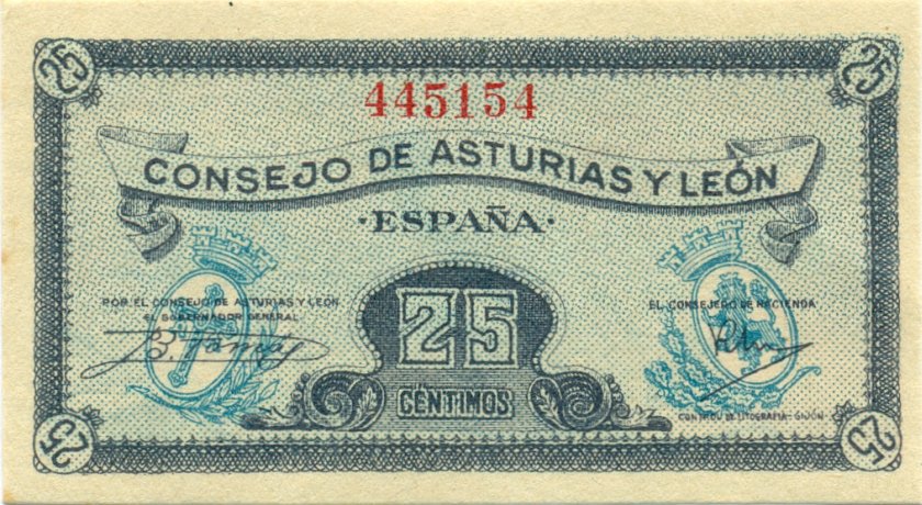 Spain PS601 25 Centimos 1936 UNC