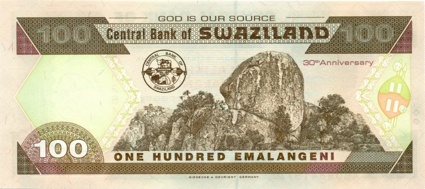 Swaziland P33 100 Emalangeni 2004 UNC