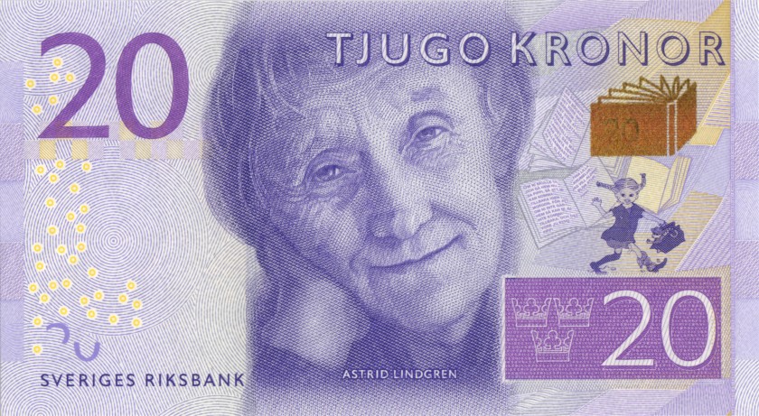 Sweden P69a 20 Kronor 2015 UNC