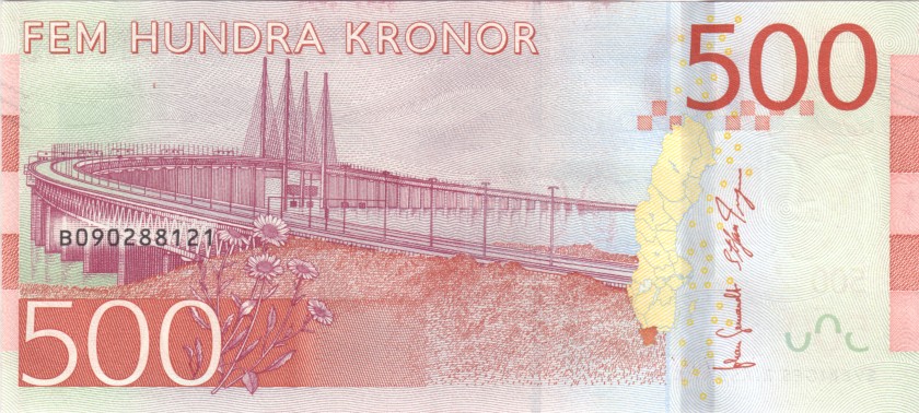 Sweden P73(1) 500 Kronor 2016 UNC