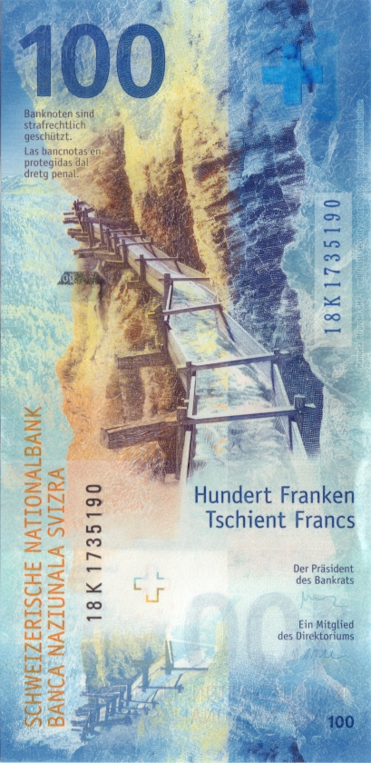 Switzerland P-W77A 100 Francs 2018(3) UNC
