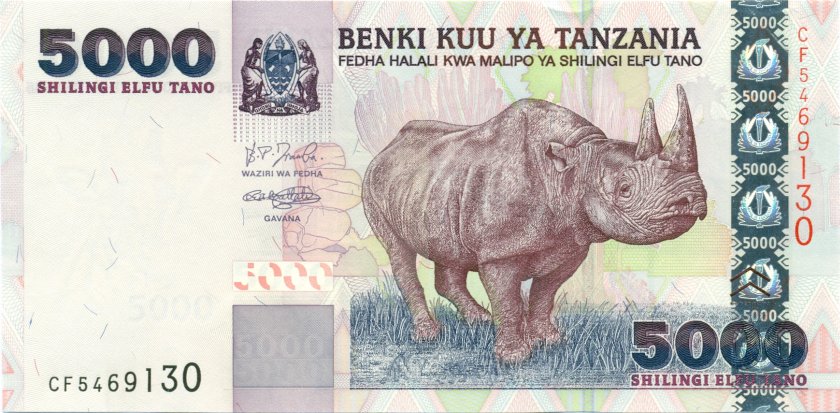 Tanzania P38 5.000 Shillings 2003 UNC