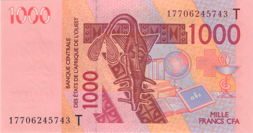 West African States Togo P815Tq 1.000 Francs 2017 UNC