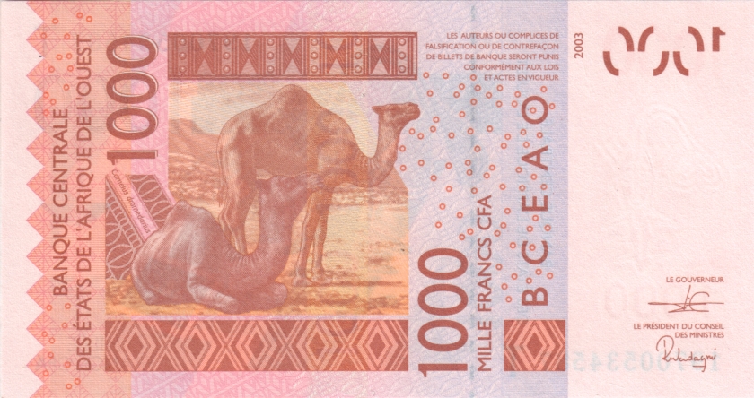 West African States Togo P815Ts 1.000 Francs 2019 UNC