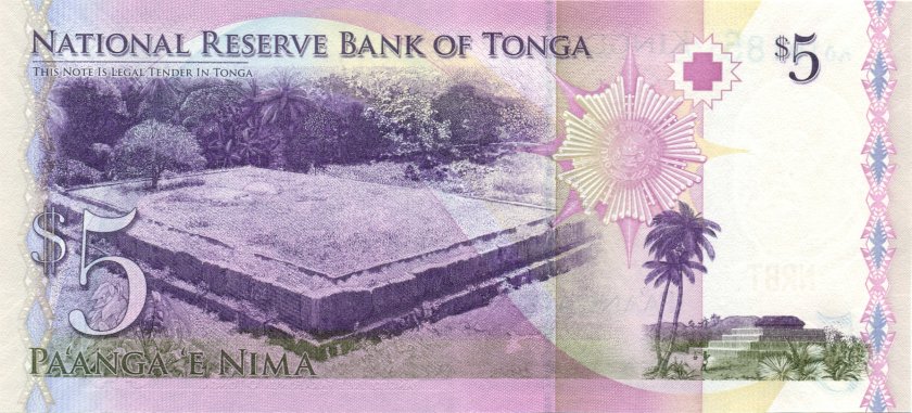 Tonga P39a 5 Paʻanga 2009 UNC