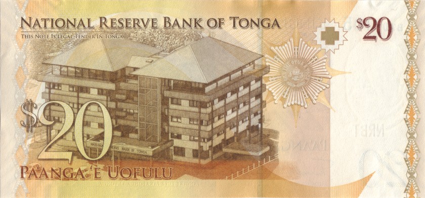 Tonga P41(2) 20 Paanga 2009 UNC