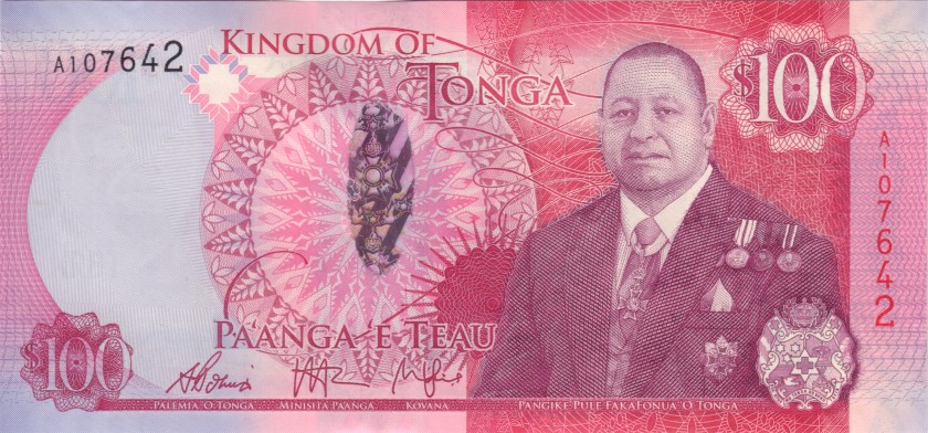 Tonga P49 100 Paanga 2015 UNC