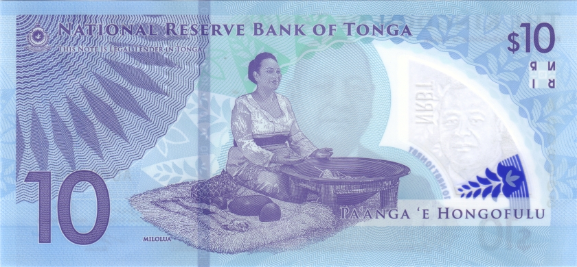Tonga P-W52 10 Paanga 2023 UNC