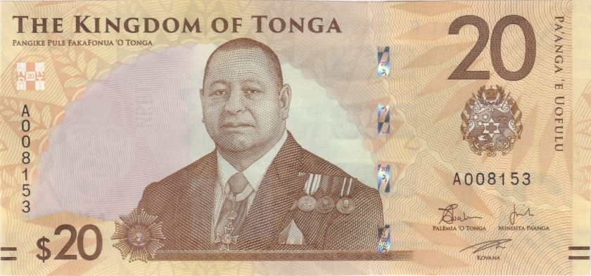 Tonga P-W53 20 Paanga 2023 UNC
