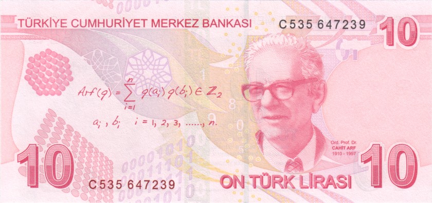 Turkey P223c 10 Turkish Lira 2009 (2017) UNC