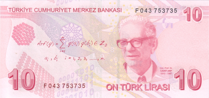 Turkey P223f 10 Turkish Lira 2009 (2022) UNC