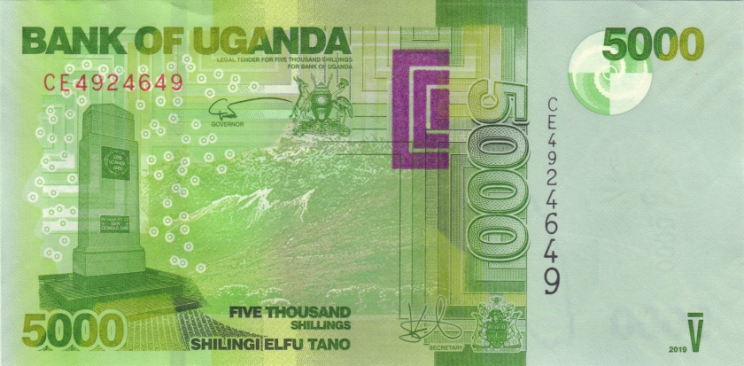 Uganda P51f 5.000 Shillings 2019 UNC