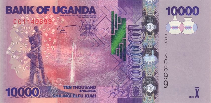 Uganda P52g 10.000 Shillings 2021 UNC