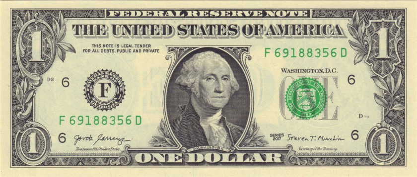 United States USA P544 1 Dollar Atlanta 2017 UNC