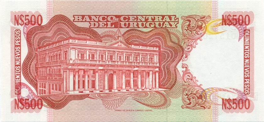 Uruguay P63A 500 New Pesos 1991 UNC