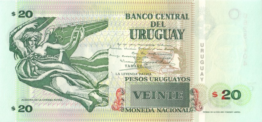 Uruguay P83 20 Pesos Uruguayos 2000 UNC