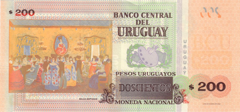 Uruguay P96 200 Pesos Uruguayos 2015 UNC