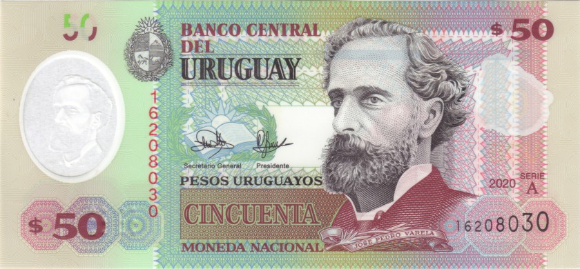 Uruguay P-W102(1) 50 Pesos Uruguayos 2020 UNC