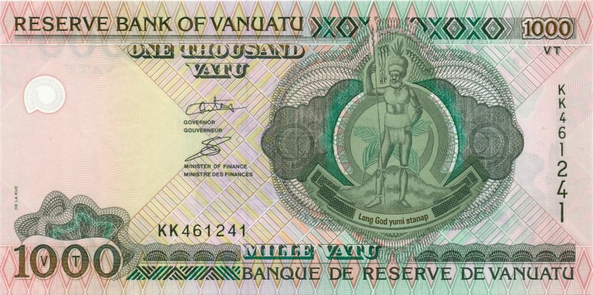 Vanuatu P10c 1.000 Vatu 2002 UNC