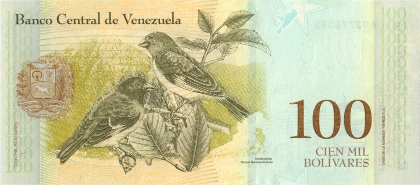 Venezuela P100b 100.000 Bolivares 2017 UNC