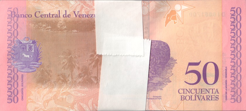 Venezuela P105a 50 Bolivares Bundle 100 pcs 2018 UNC