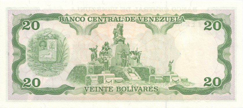 Venezuela P63b 20 Bolívares 1989 UNC