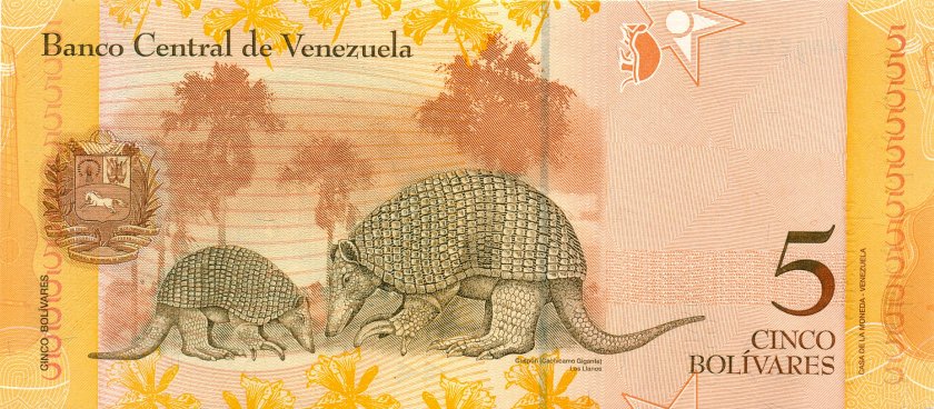 Venezuela P89a 20.03.2007 5 Bolívares 2007 UNC