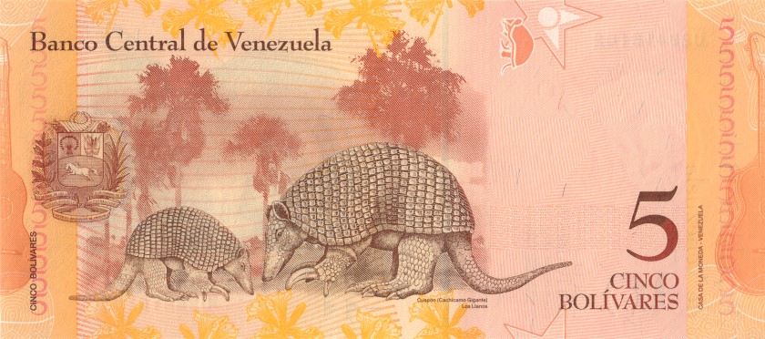 Venezuela P89f 5 Bolívares 2014 UNC