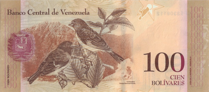 Venezuela P93j 100 Bolivares 2015 UNC