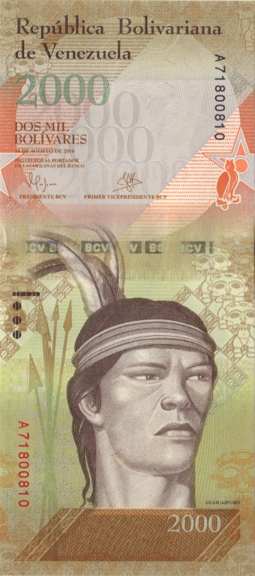 Venezuela P96a 2.000 Bolivares 2016 UNC