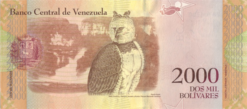 Venezuela P96b 2.000 Bolivares Bundle 100 pcs 2016 UNC