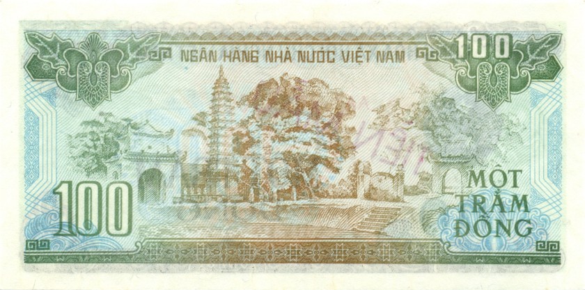 Vietnam P105bs SPECIMEN 100 Dong 1991 UNC