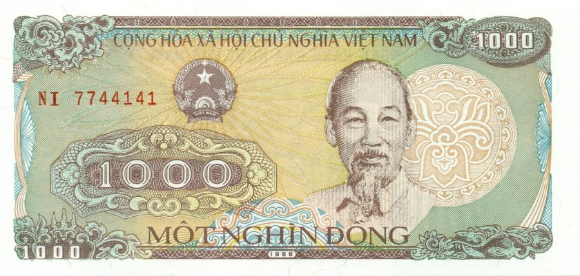 Vietnam P106a 1.000 Dong 1988 UNC