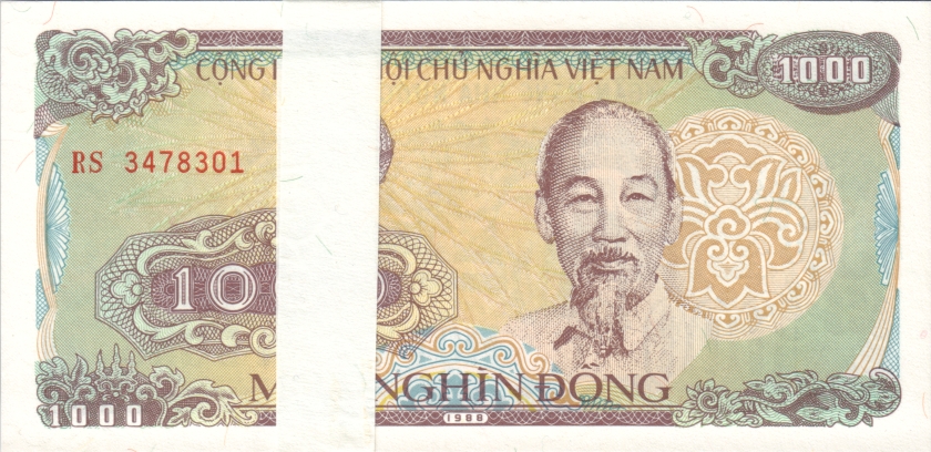 Vietnam P106a 1.000 Dong Bundle 100 pcs 1988 UNC