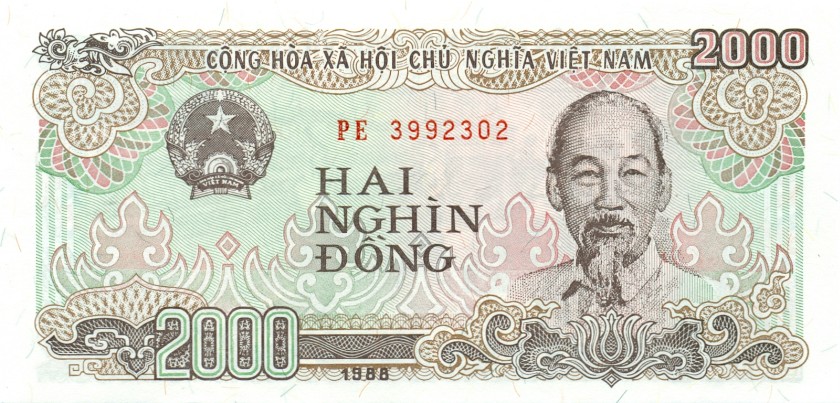 Vietnam P107a 2.000 Dong 1988 UNC
