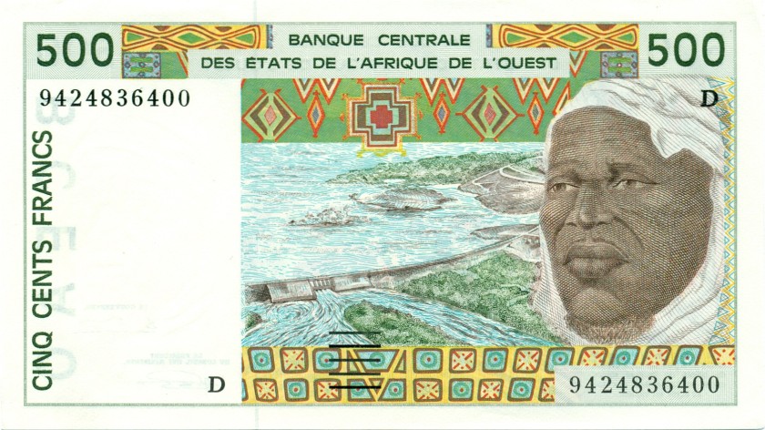West African States Mali P410Dd 500 Francs 1994 UNC