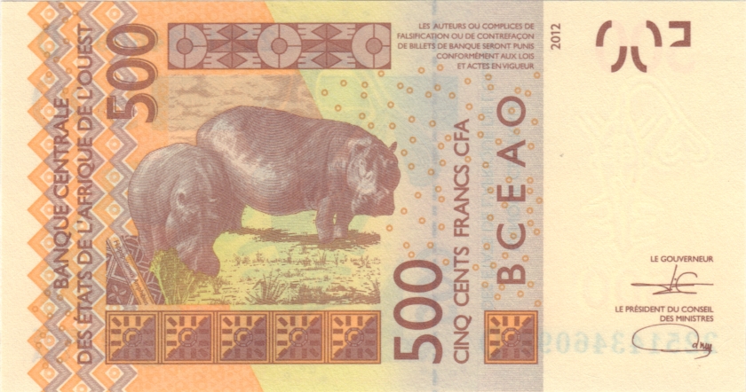 West African States Mali P419Dk 500 Francs 2022 UNC