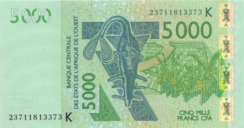 West African States Senegal P717Kw 5.000 Francs 2023 UNC