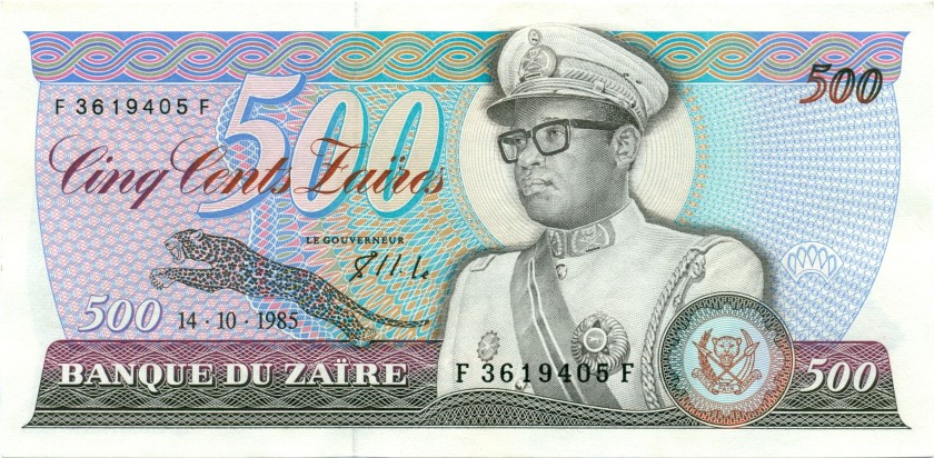 Zaire P30b 500 Zaïres 1985 UNC