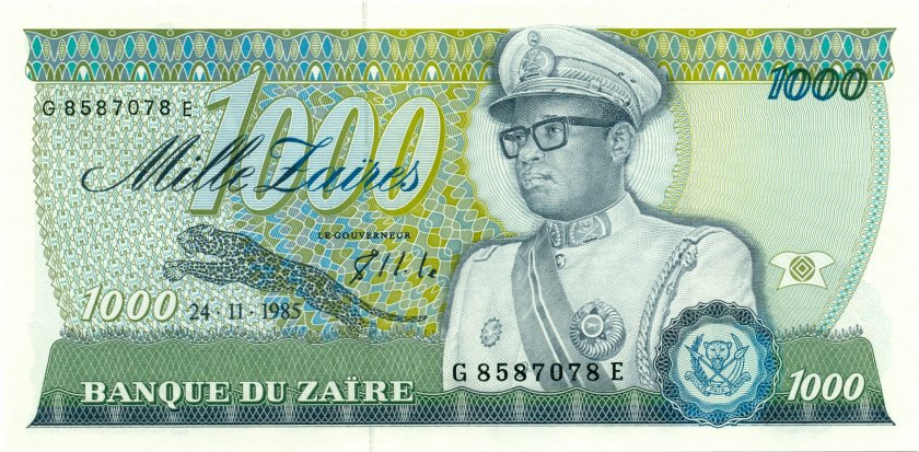 Zaire P31 1.000 Zaïres 1985 UNC