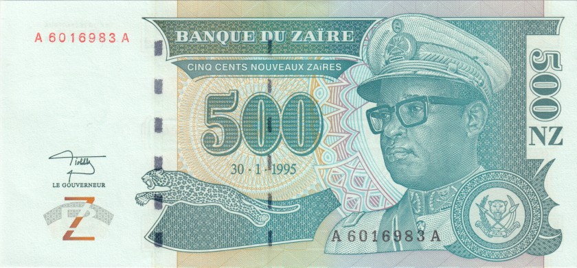 Zaire P65 500 New Zaïres 1995 UNC