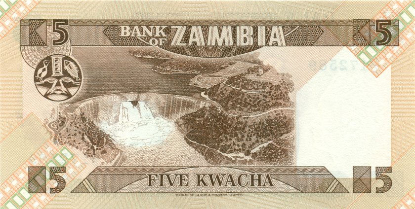 Zambia P25d 5 Kwacha 1980-1988 UNC