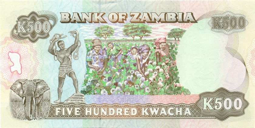 Zambia P35 500 Kwacha 1991 UNC
