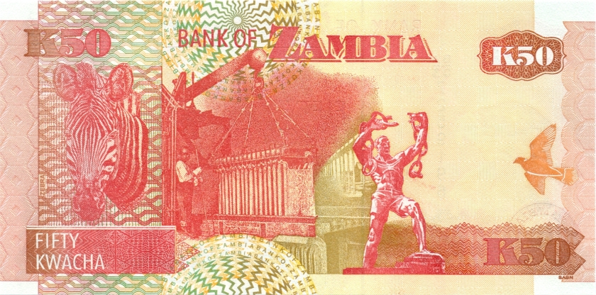 Zambia P37d(2) 50 Kwacha 2003 UNC